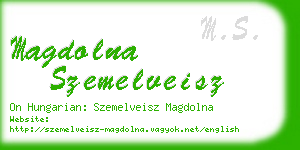 magdolna szemelveisz business card